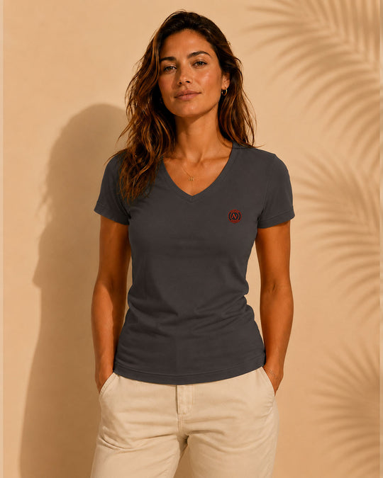 T-Shirt Femme Col V | 180g