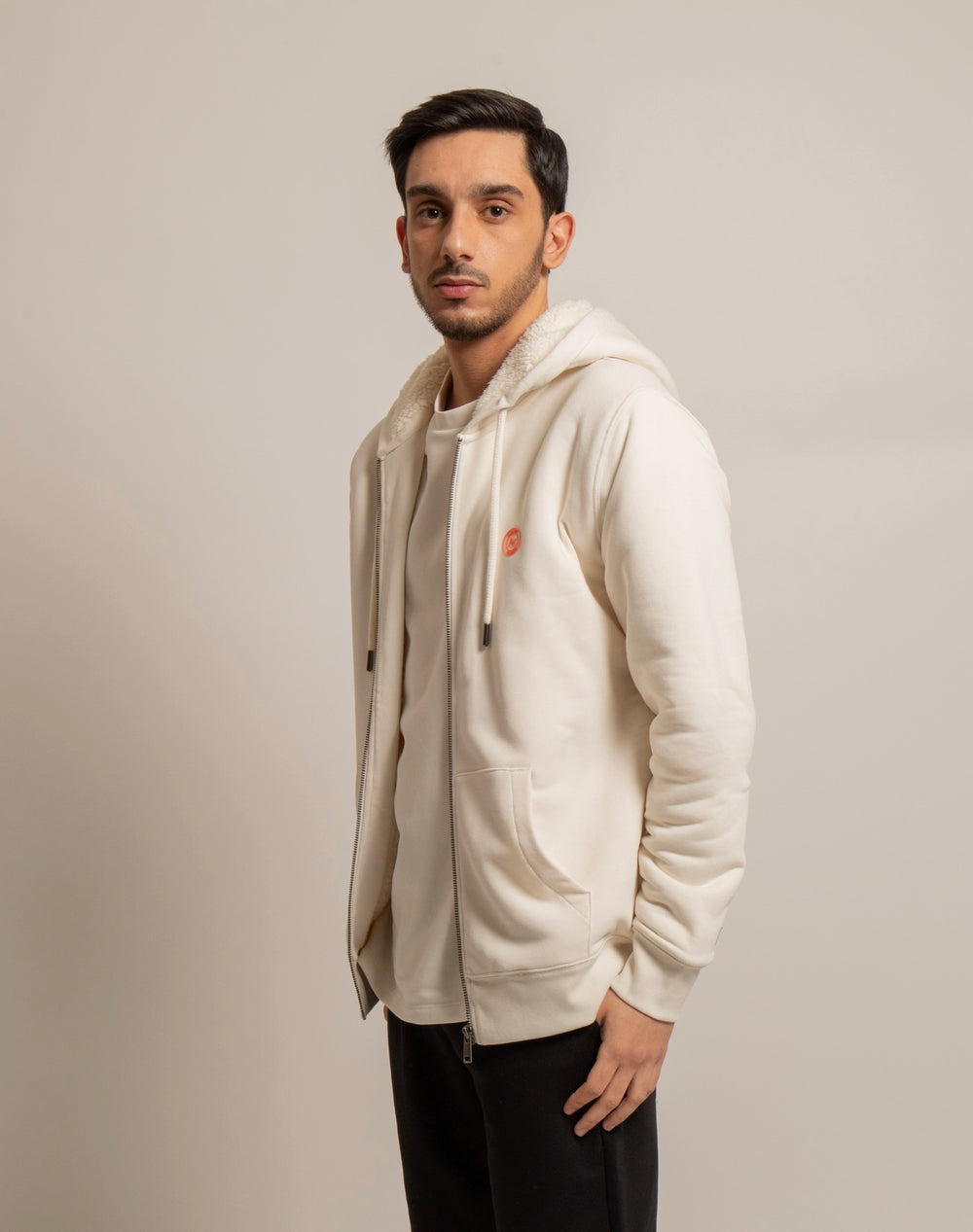 Sweat-shirt zippé doublé en sherpa à capuche Unisexe 580 g/m²