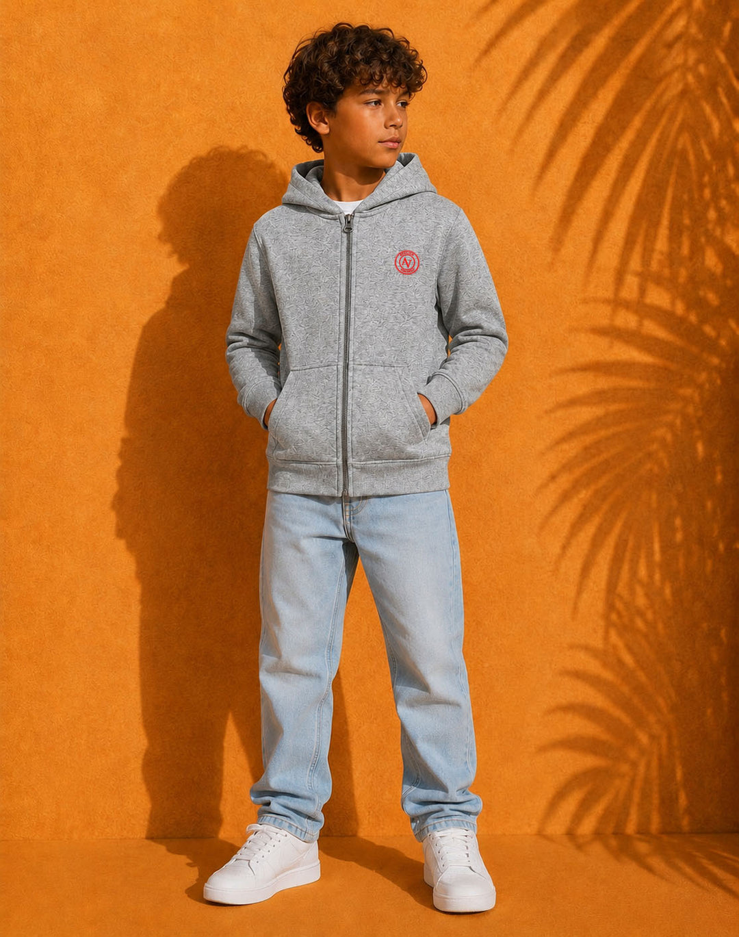 Sweat Zippé à Capuche Enfant Unisexe | 350g