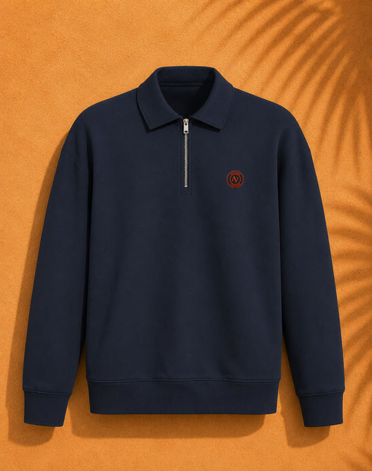 Sweat zip Col Polo Unisexe | 300g