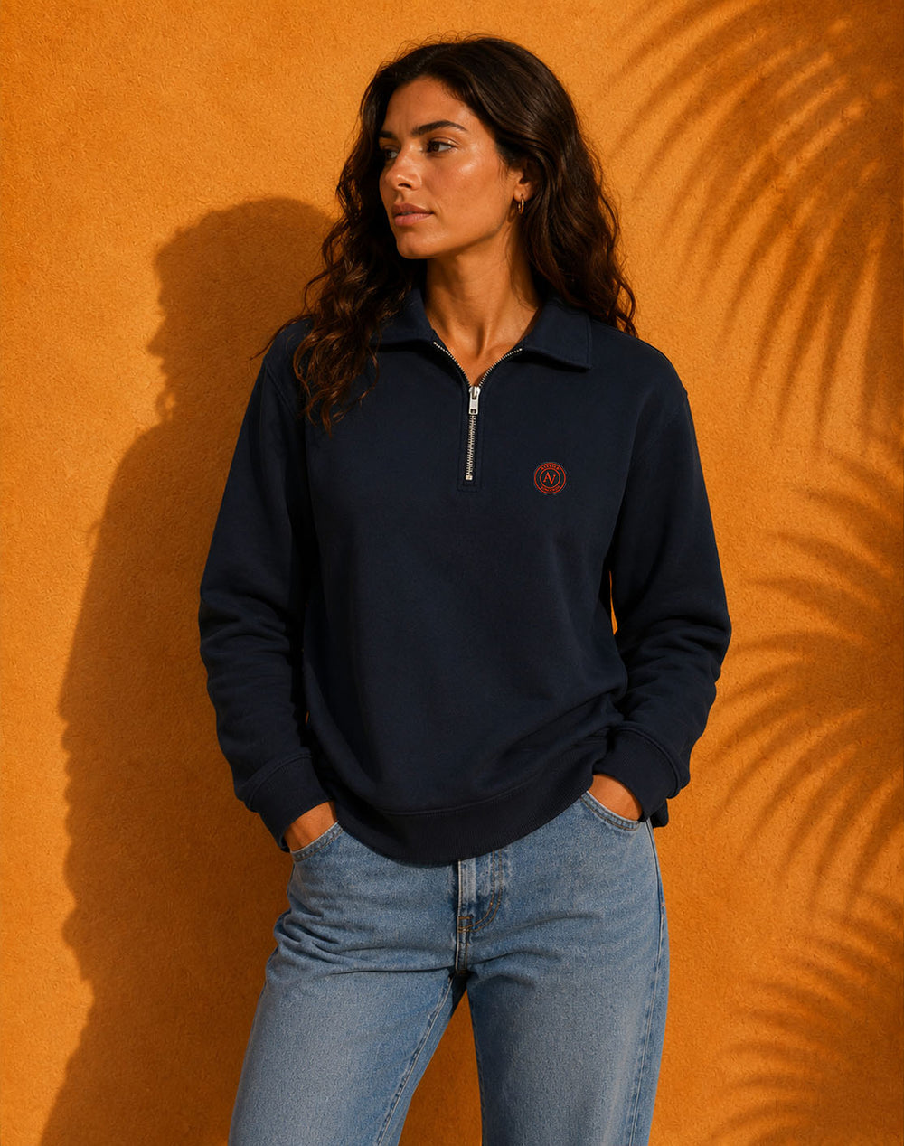 Sweat zip Col Polo Unisexe | 300g