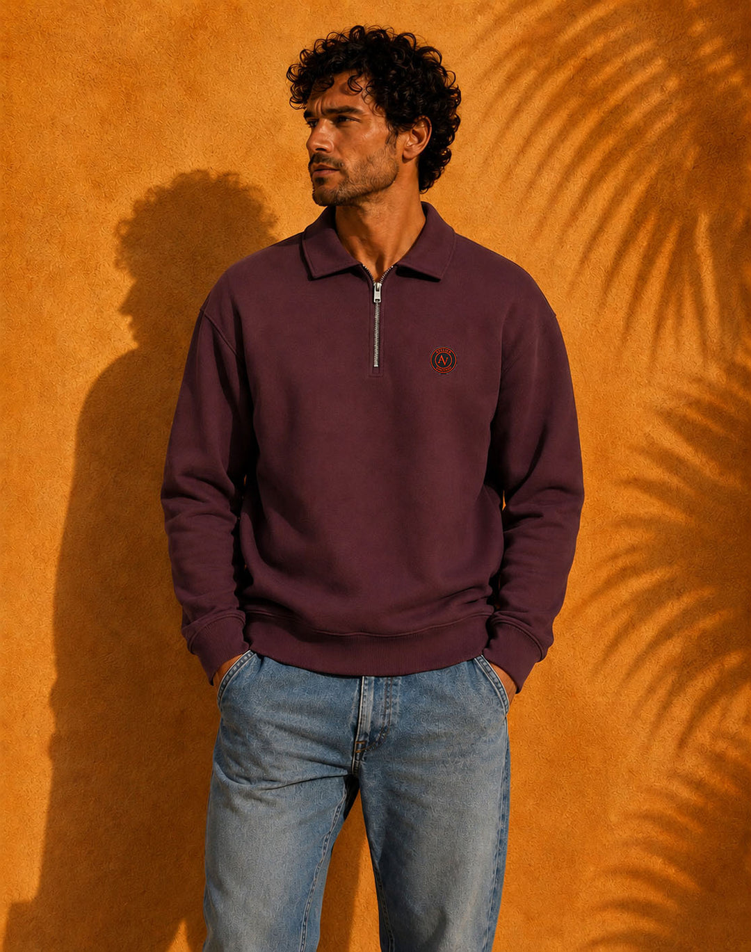 Sweat zip Col Polo Unisexe | 300g