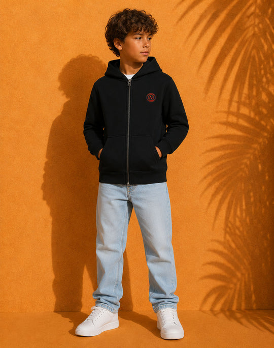 Sweat Zippé à Capuche Enfant Unisexe | 350g