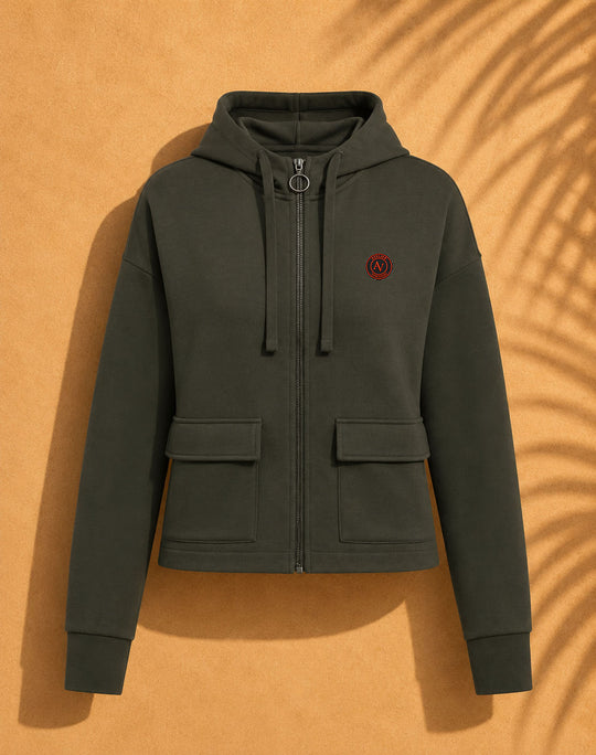 Sweat Zippé à Capuche Femme | 300g