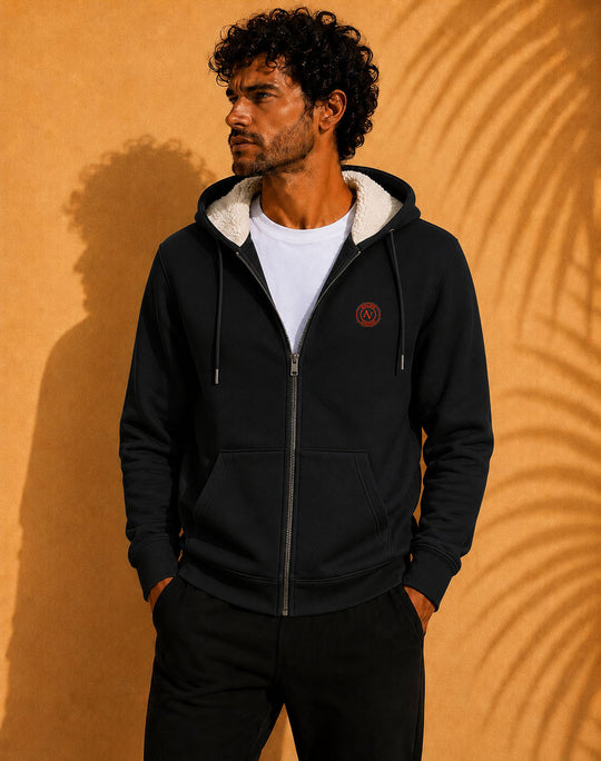 Sweat Zippé à Capuche Sherpa Unisexe | 580g
