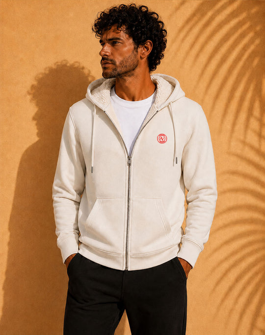 Sweat Zippé à Capuche Sherpa Unisexe | 580g
