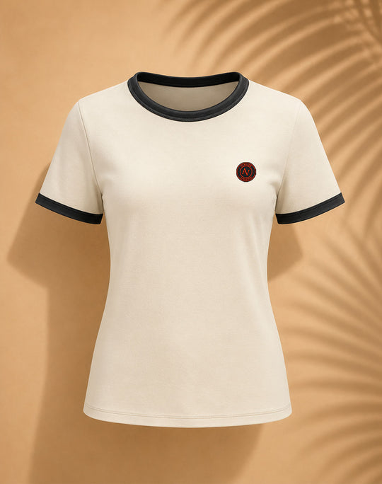 T-Shirt Femme Bord Contrasté | 180g