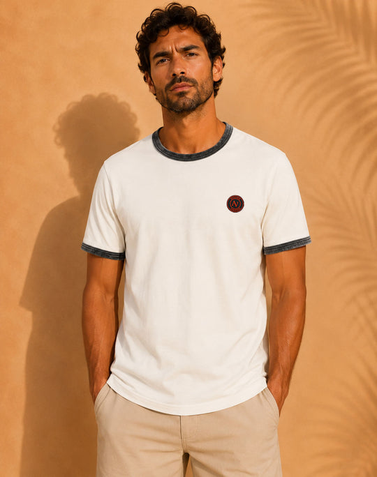 T-Shirt Homme Bord Contrasté | 180g