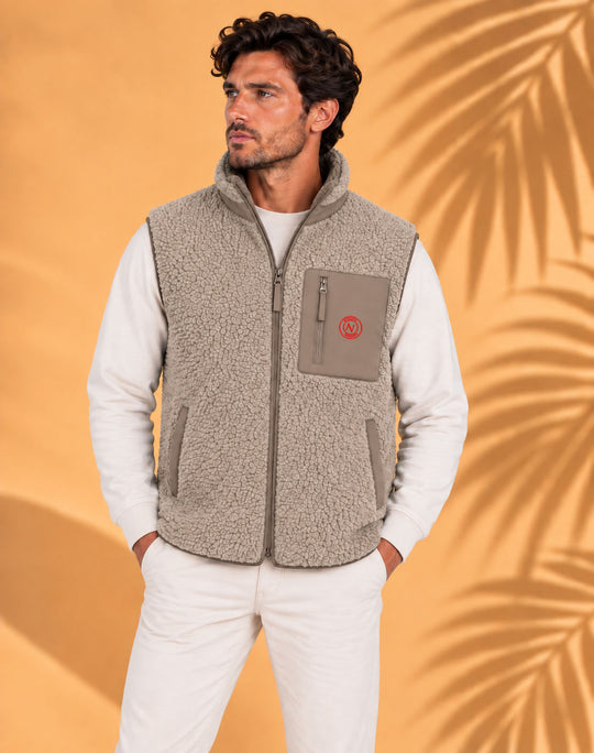 Veste Sherpa sans manche Unisexe | 480g